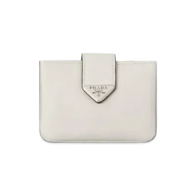 PRADA Leather Card Holder "White"