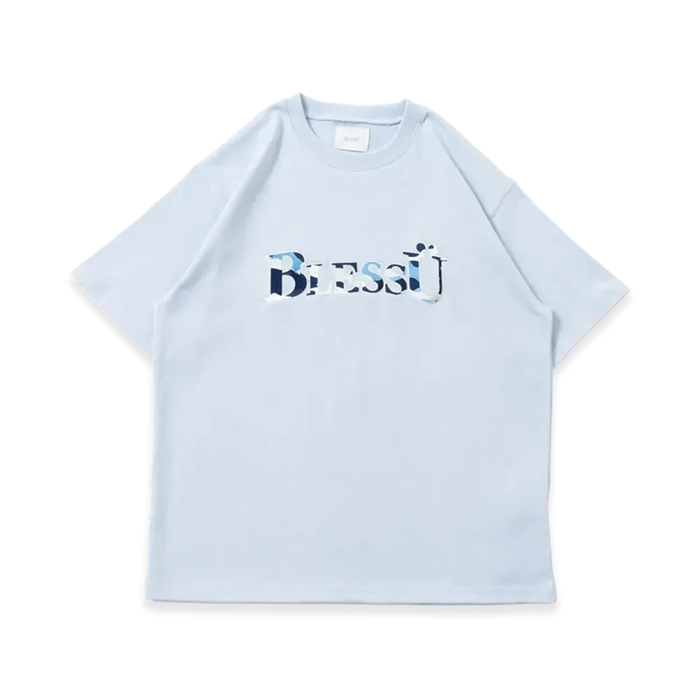 BLESS U OG Logo Camouflage Pattern Tee "Blue"
