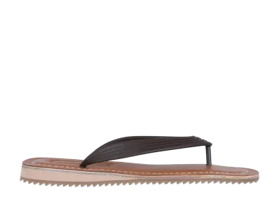 MIU MIU Women's Rubber And Leather Slides "Brown"