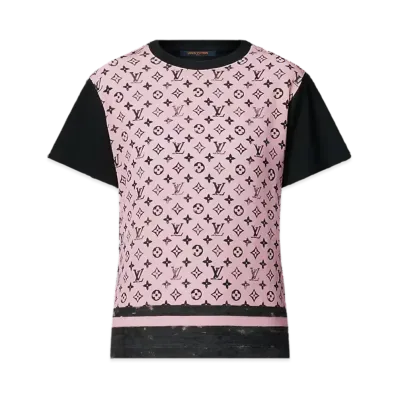 Louis Vuitton Women's Washed Monogram Front T-Shirt "Desert Rose"