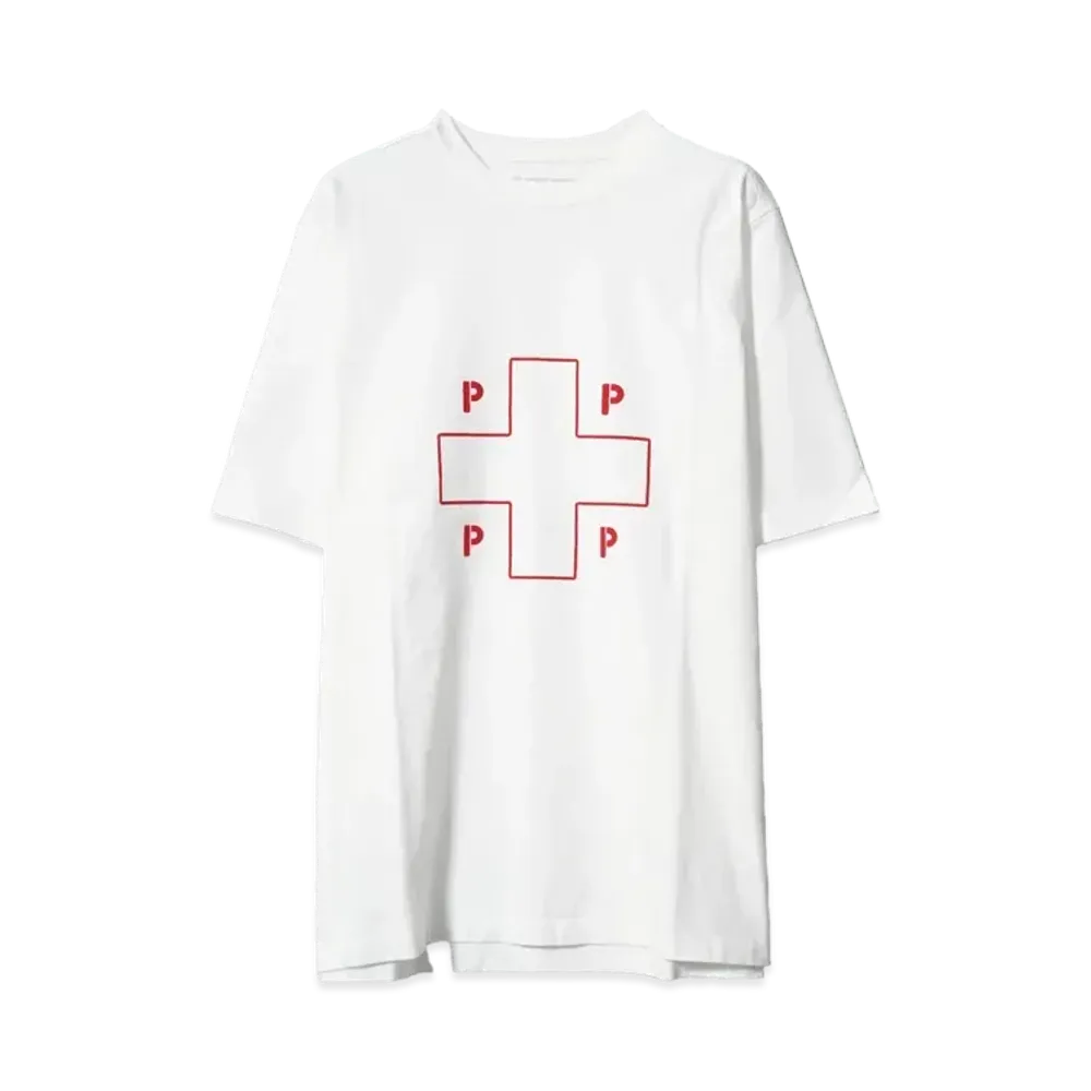 POP TRADING COMPANY lifesaver t-shirt "WHITE"