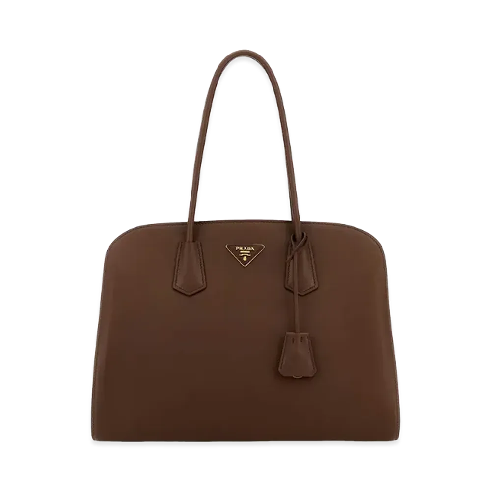 PRADA Women's Leather Shopping Bag "Brown"