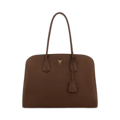 PRADA Women's Leather Shopping Bag "Brown"