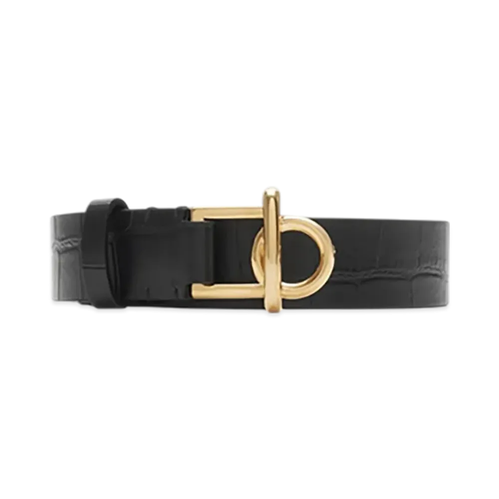 Burberry Leather Rocking Horse Belt "Black"