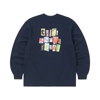 thisisneverthat Cutout Letters L/S Tee "Navy"