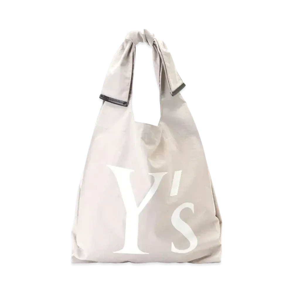 Yohji Yamamoto Y's COTTON POLYESTER LOGO TOTE BAG "Beige"