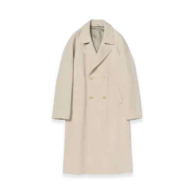 AURALEE Twisted Double Cloth Coat "Cream Beige"