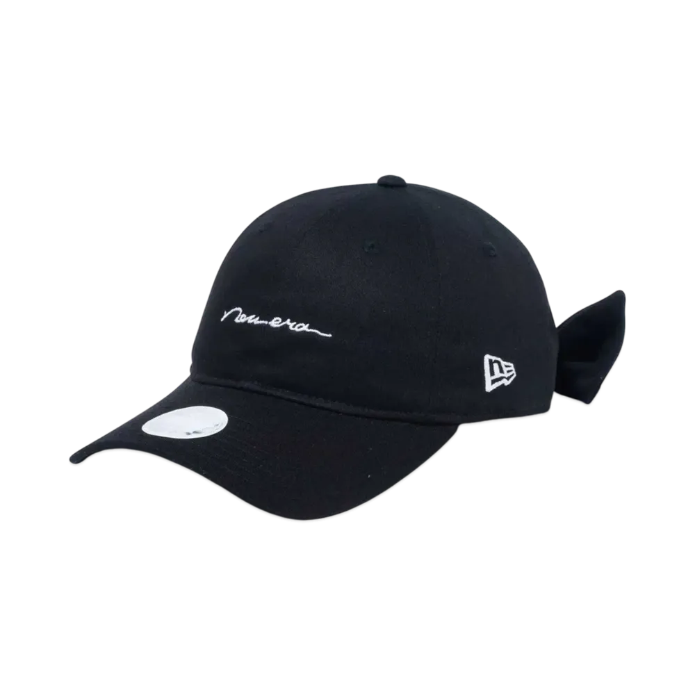 NEW ERA Golf Women's 9Twenty Long Visor Ribbon Handwritten Logo "Black"
