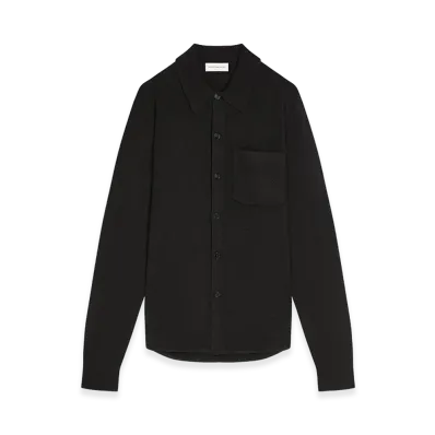 DRIES VAN NOTEN Cashmere Shirt "Black"