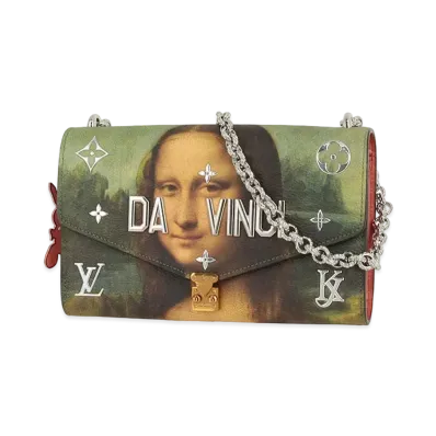 Louis Vuitton x Jeff Koons Wallet On Chain Da Vinci Monogram Celty Masters Collection