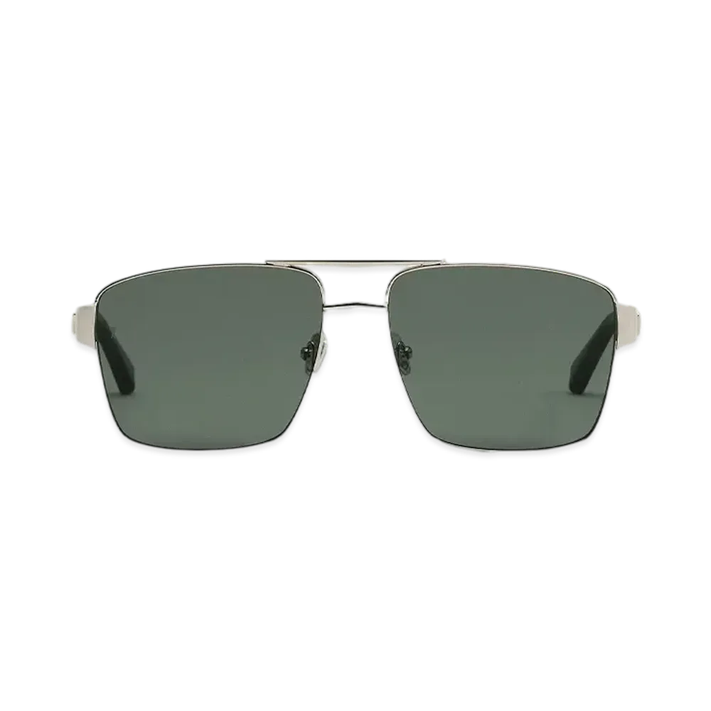 AMI PARIS Stainless Steel 75007 Sunglasses "Argent/Noir"