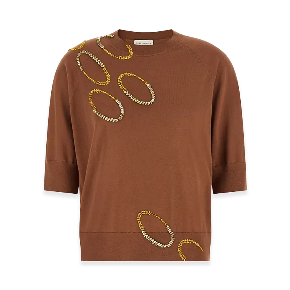 DRIES VAN NOTEN Women's 'Tuan' Sweater "Brown"