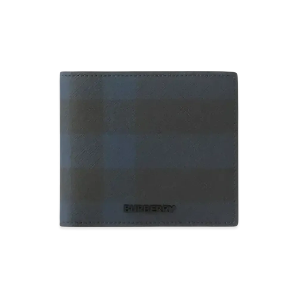 Burberry Check Bifold Wallet "Navy"