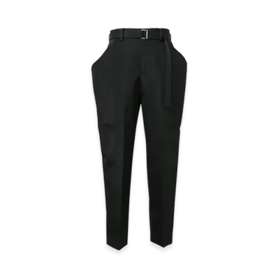 sacai Double-Faced Silk Cotton Pants "Black"