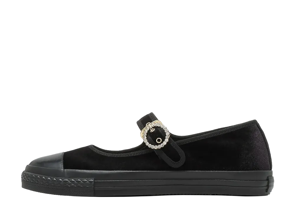 Converse Women's All Star LP MJ Velvet Bijoubelt OX "SHimmer Black"