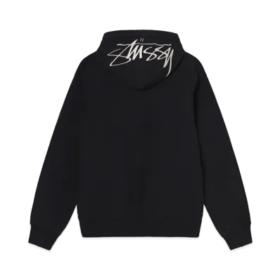 Stussy BACK HOOD EMBROIDERED HOODIE "Black"