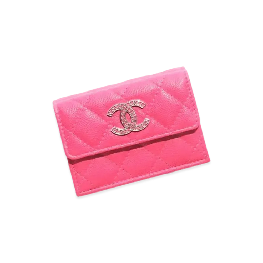 CHANEL Small Flap Wallet Shiny Grained Calfskin "Fuchsia"