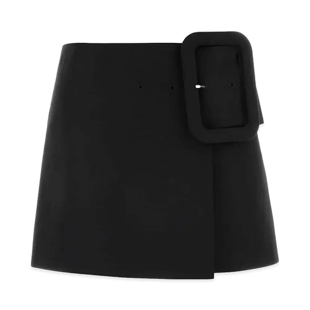AMI PARIS Women's Wool Mini Skirt "Black"