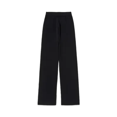 AURALEE Wool Recycle Polyester High Gauge Knit Pants "Black"