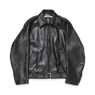 Acne Studios Leather Biker Jacket "Black"