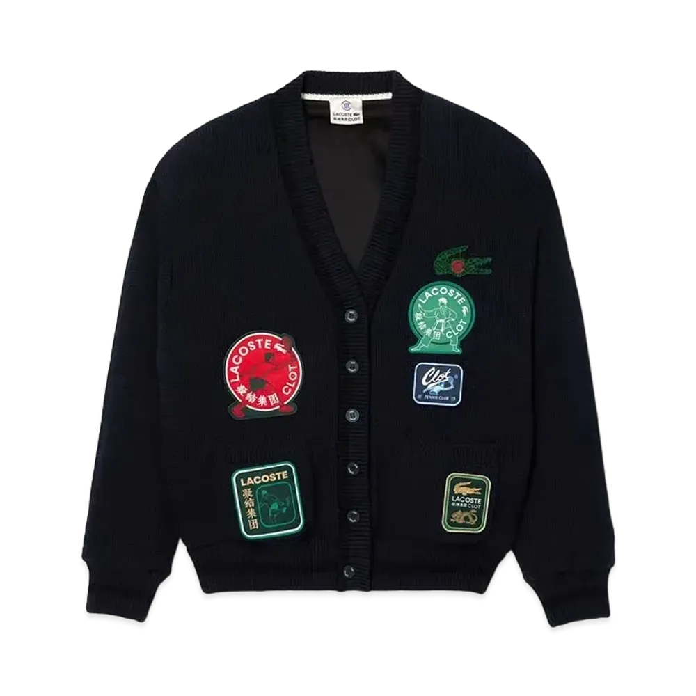 LACOSTE x CLOT Cotton Cashmere Reversible Cardigan "Navy"