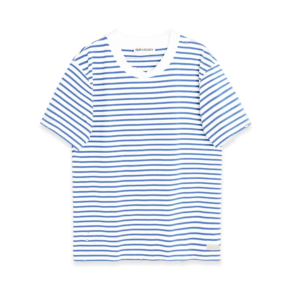 OUR LEGACY Bliss T-Shirt "Genova Stripe Rough Cotton"
