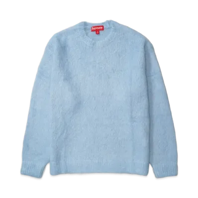 Supreme Brushed Mohair Sweater "Light Blue"