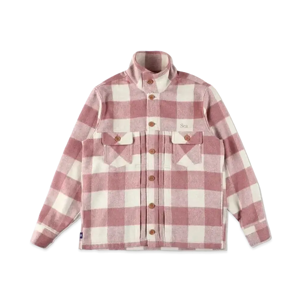 WIND AND SEA Jean Wool Plaid Jacket "CoralPink"