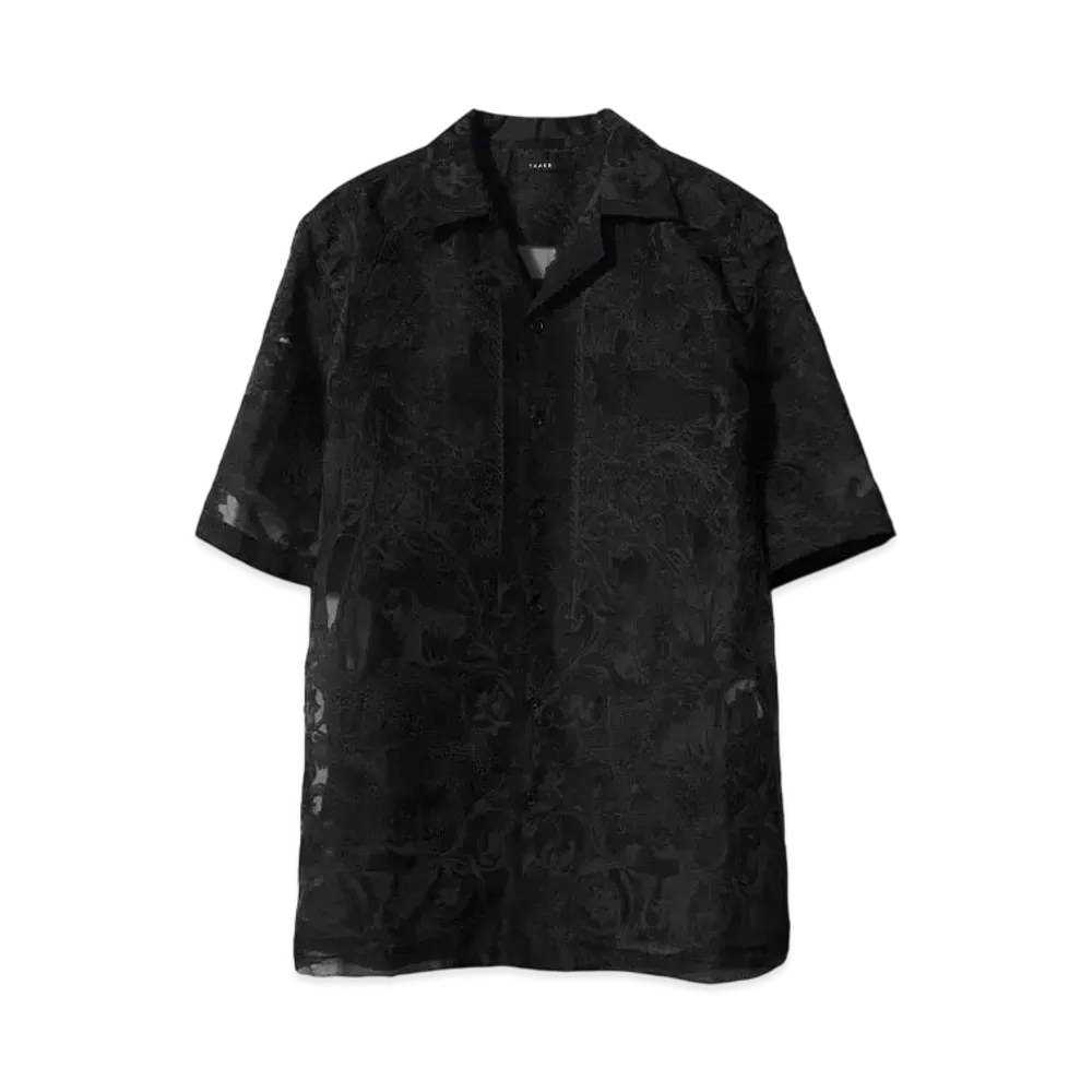 TAAKK OPEN COLLAR SHIRTS "BLACK"