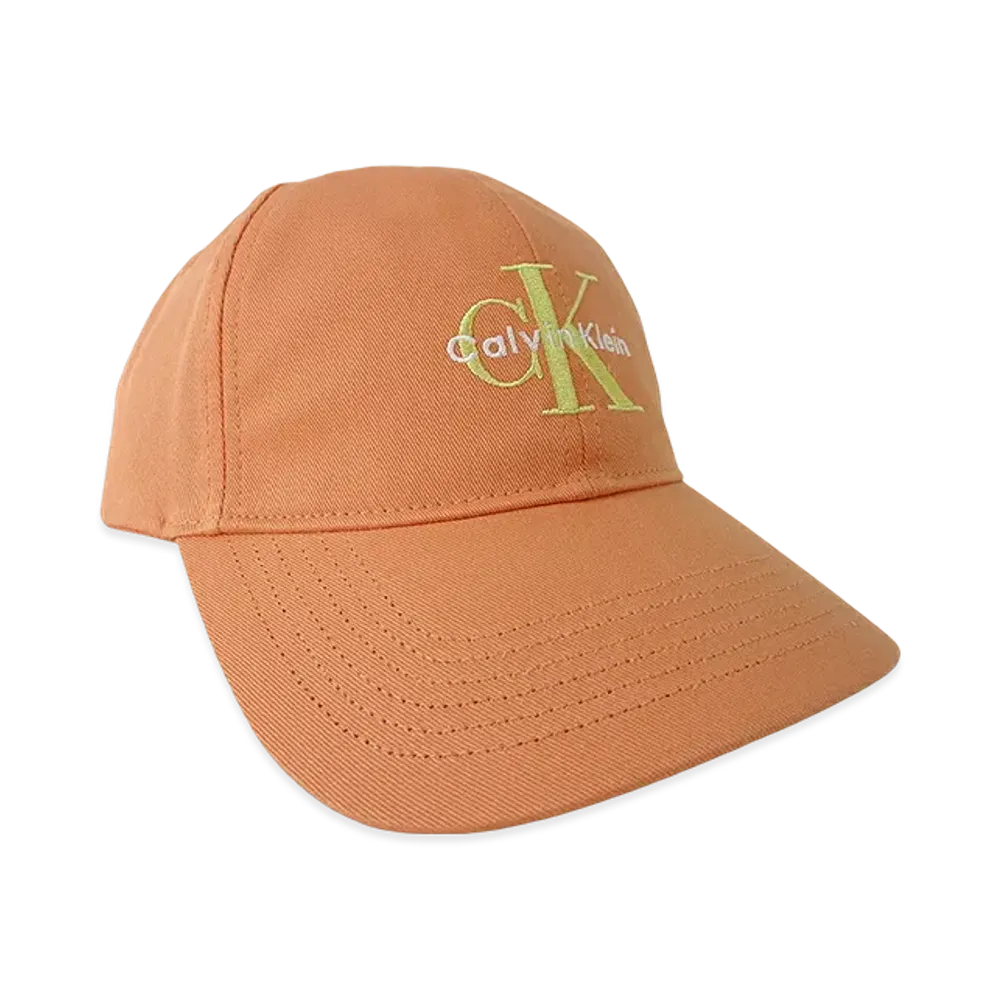 Calvin Klein Monologo Embroidery Baseball Hat "Powder Orange"