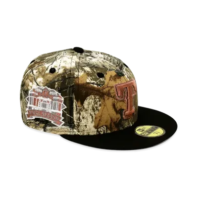 NEW ERA x THE CAP 59Fifty Black Real Tree Texas Rangers "Tree Camo/Black"