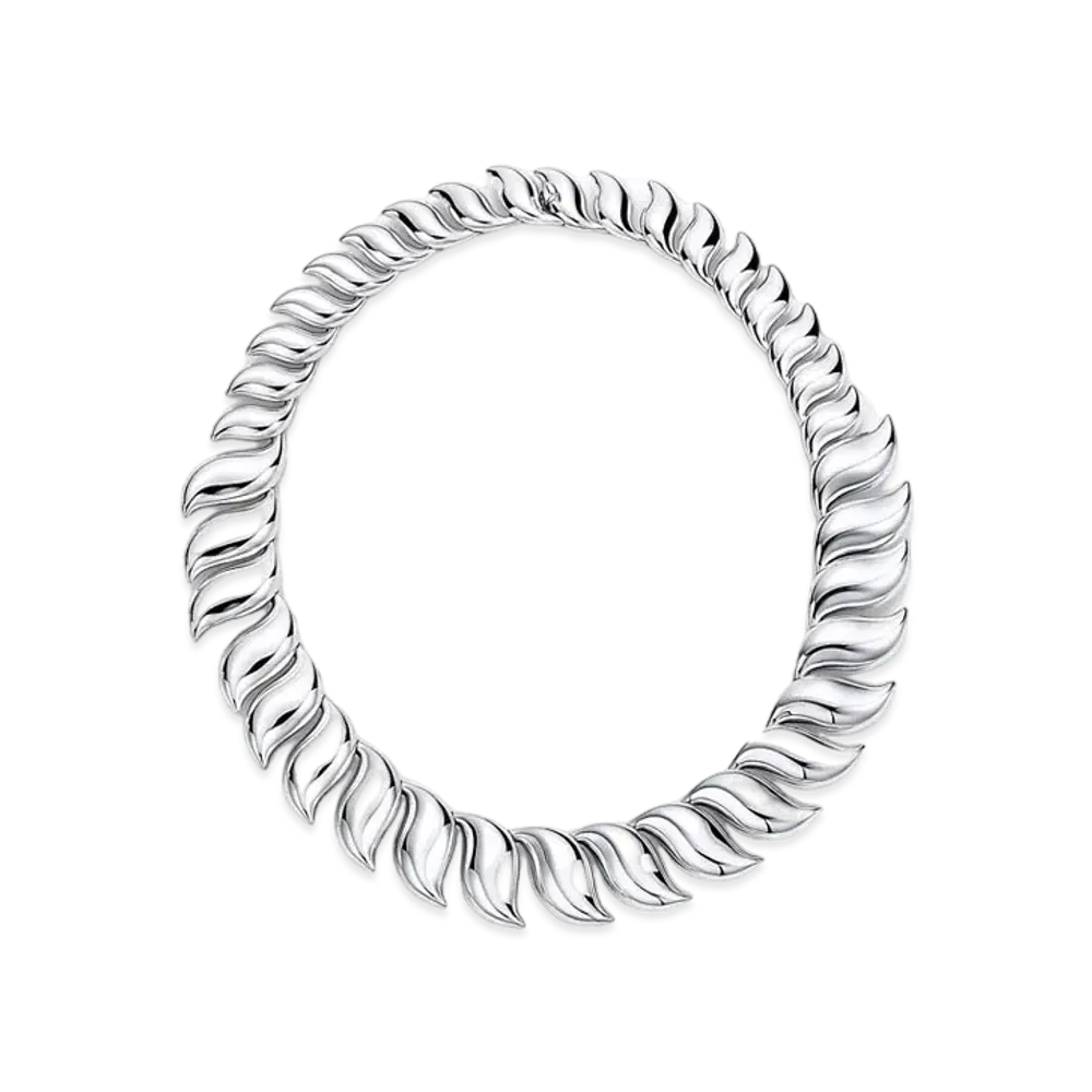 Tiffany & Co. Elsa Peretti Feather Necklace "Silver"