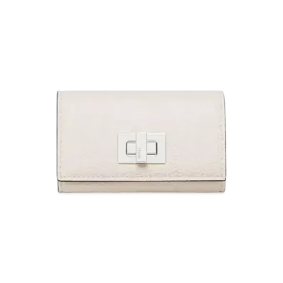 FENDI Key Case Leather "White"