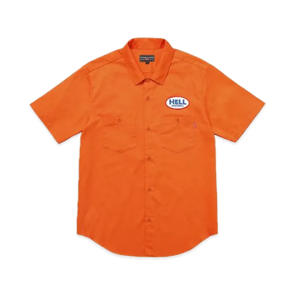Supreme x HYSTERIC GLAMOUR S/S Work Shirt "Orange"