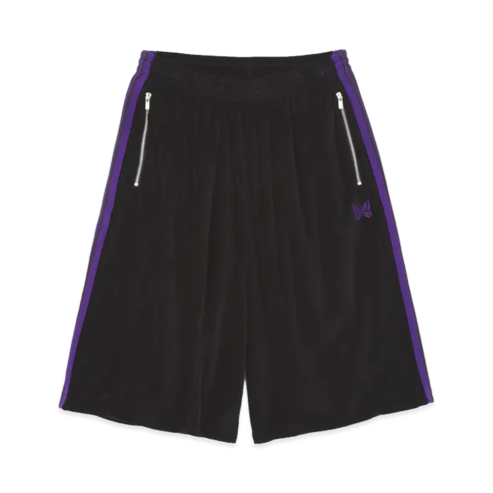 NEEDLES x LHP Track Shorts - C/Pe Velour "Black"