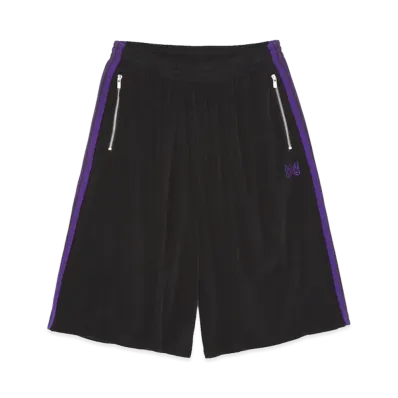 NEEDLES x LHP Track Shorts - C/Pe Velour "Black"