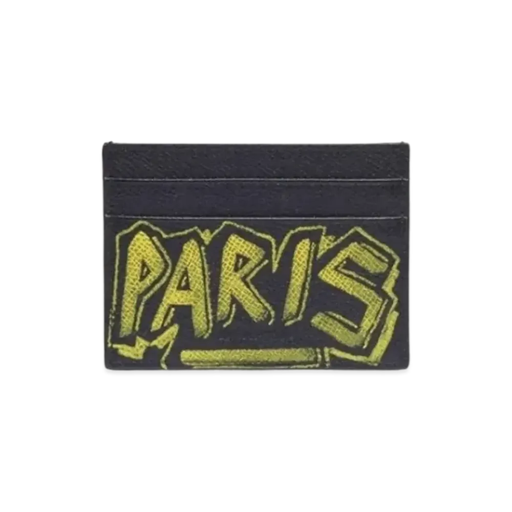 BALENCIAGA Ville Graffiti Multi-Card Slot Card Holder