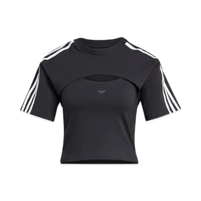 adidas Cutout Cali Short Sleeve T-shirt "Black/White"