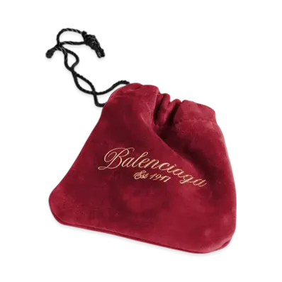 BALENCIAGA Charm Jewelry Pouch "Cherry Red"