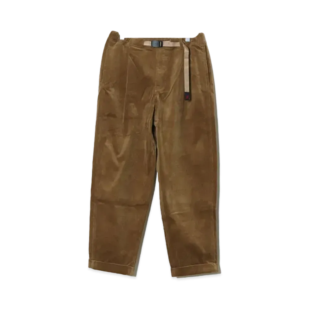 GRAMICCI Stretch Corduroy Tuck Tapared Pant "Mocha Beige"