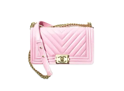 CHANEL Boy Chanel Hand Bag Calfskin "Pink"