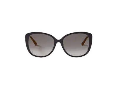 Jimmy Choo Aly Glitter Cat Eye Sunglasses With Swarovski Crystals "Black/Gold"