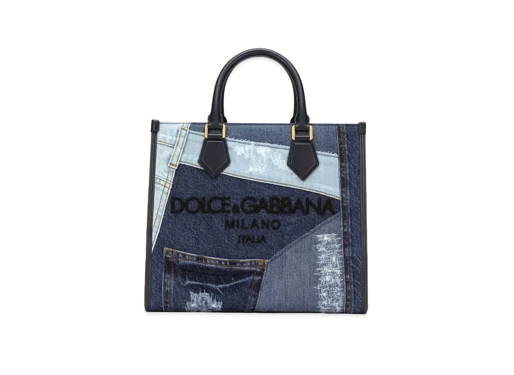 Dolce&Gabbana Shopping Bag Denim Logo Embroidery "Denim"