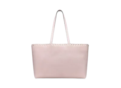 Valentino Small Rockstud Grainy Calfskin Tote Bag "Rose Quartz"