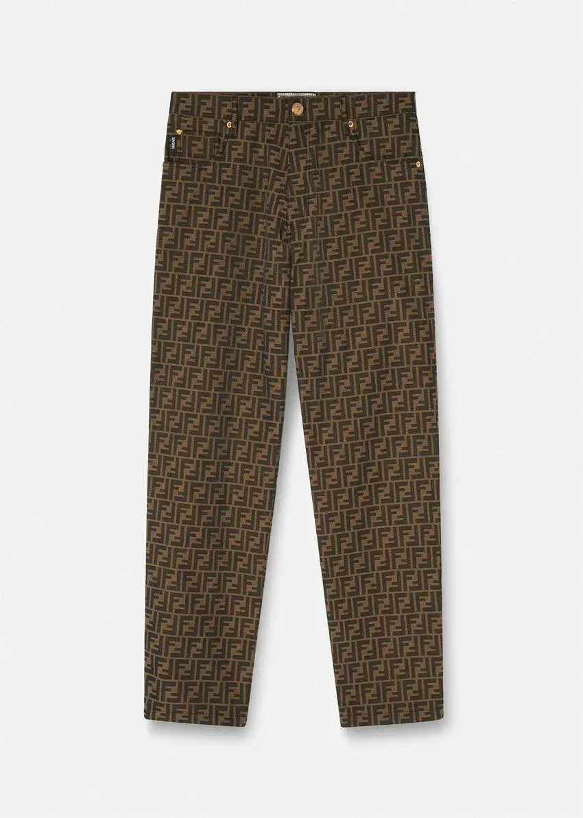 FENDI x Versace Fendace FF Flared Jacquard Pants "Brown"