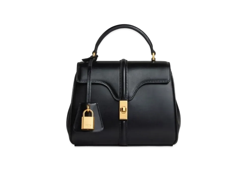 CELINE MINI 16 in Satinated Calfskin "Black"