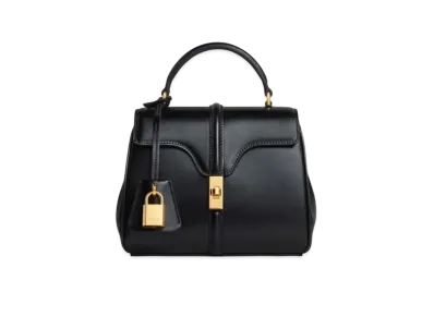 CELINE MINI 16 in Satinated Calfskin "Black"