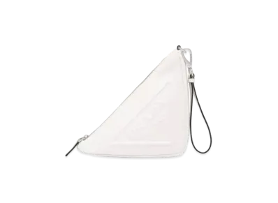 PRADA Triangle Leather Pouch "White"