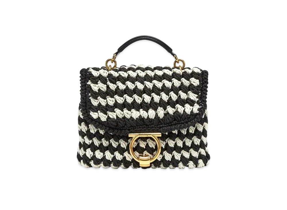 Salvatore Ferragamo Top Handle "Black/Panna"