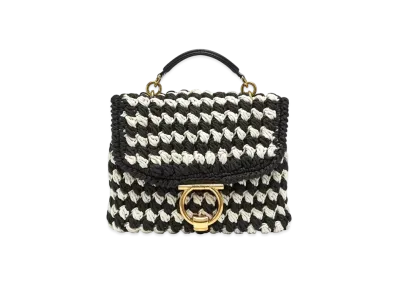 Salvatore Ferragamo Top Handle "Black/Panna"